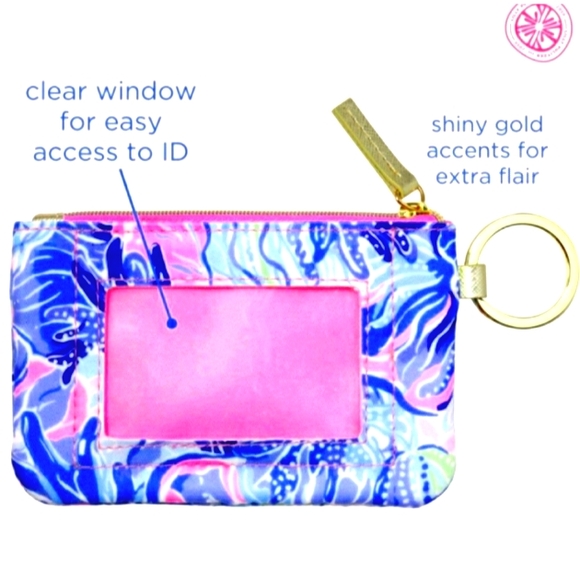 Lilly Pulitzer ID Window Case with Keyring - Picture 3 of 5
